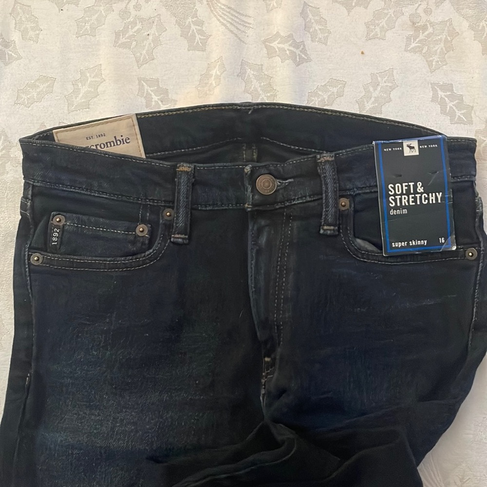 Abercrombie Jean dark blue soft stretchy super skinny